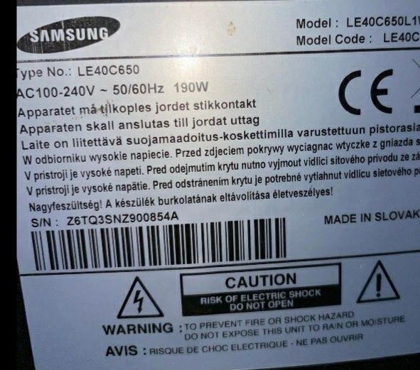 Tv Samsung LE  40  C650