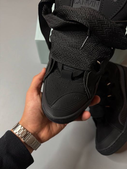 Кросівки Lanvin Curb Black / ланвін курб чорні кроси сваг