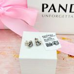 Сережки Пандора Pandora "Сяюче серце і плаваючий камінь"  292500C01