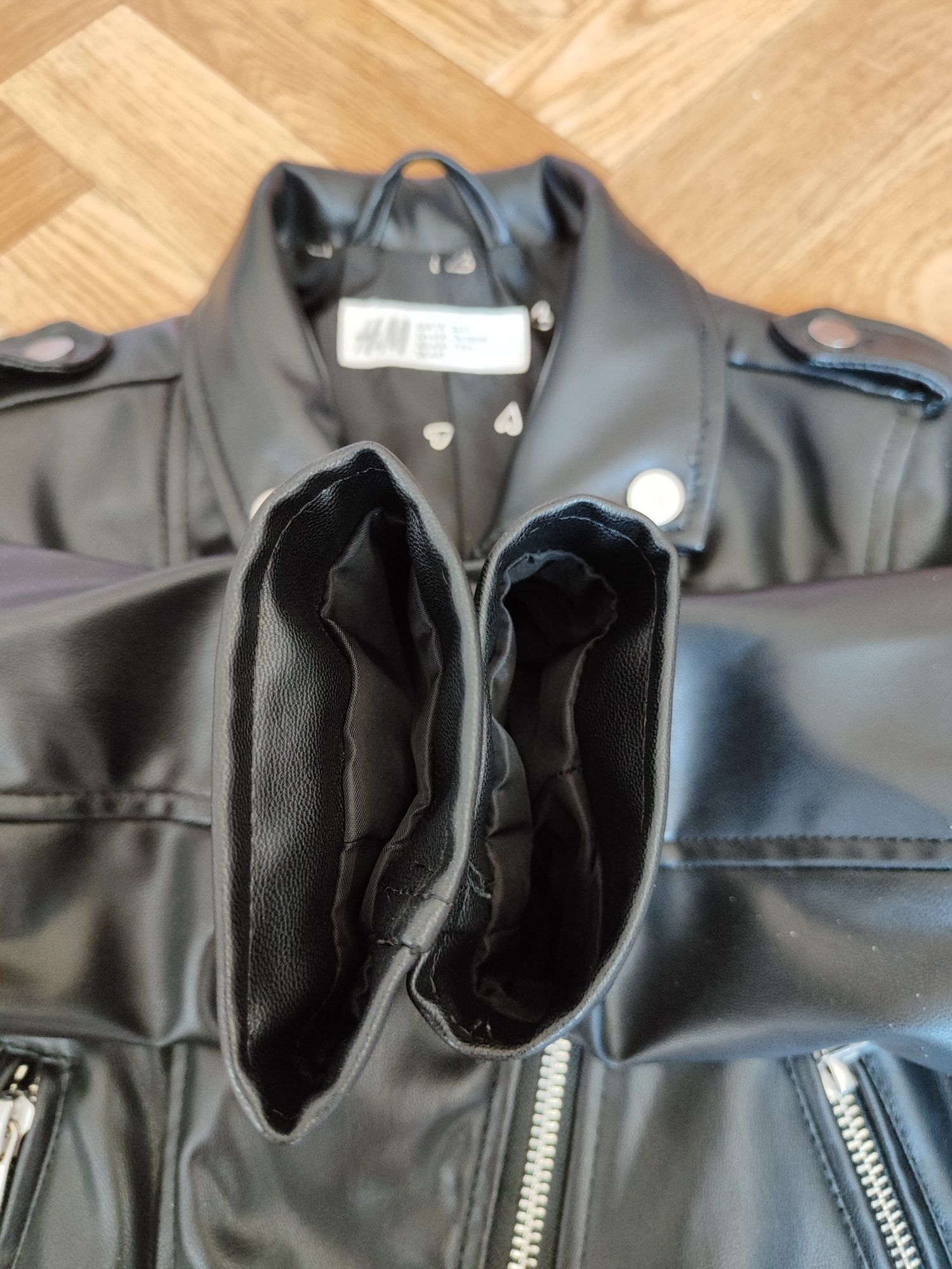 Байкерська шкіряна дитяча куртка косуха H&M, 4-5 років (110см)