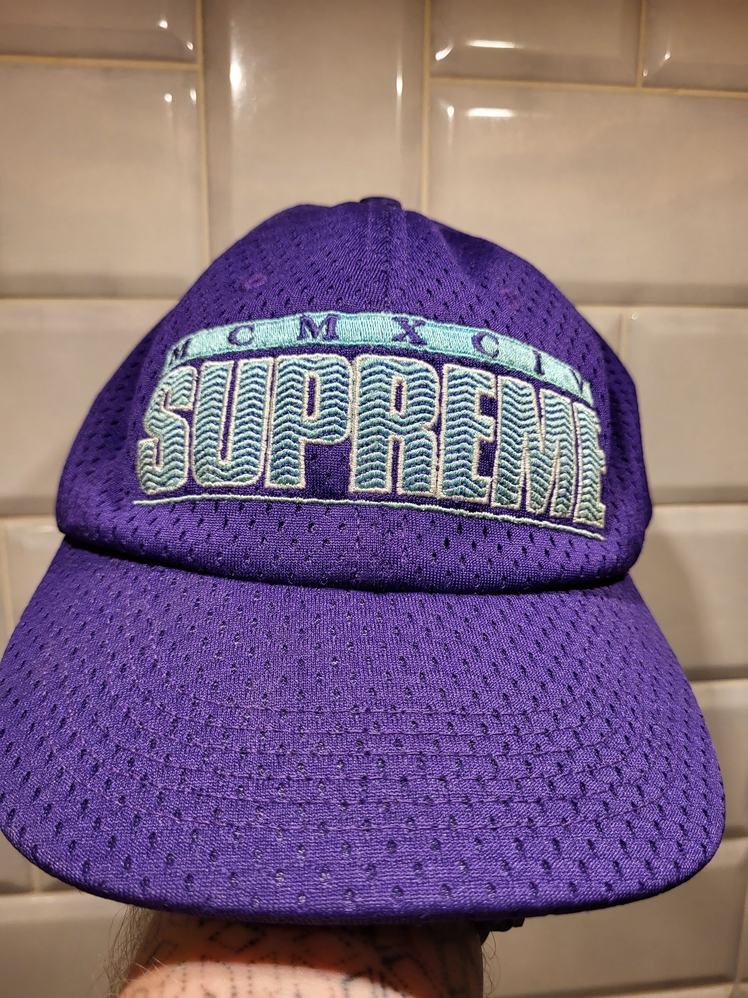 Supreme czapka z daszkiem bejsbolówka fioletowa