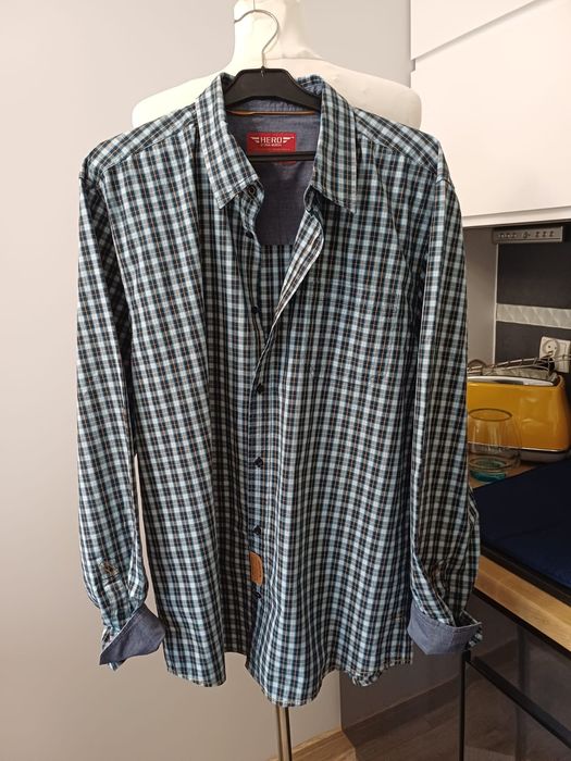 Męska koszula w kratę Hero rozm 2XL .