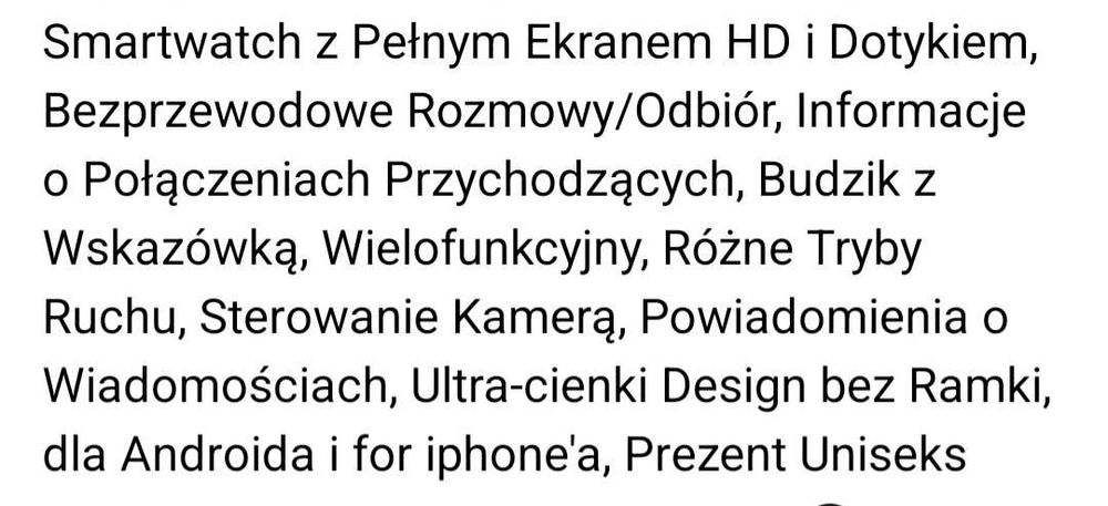 Sprzedam smartwatch damski menu po Polsku