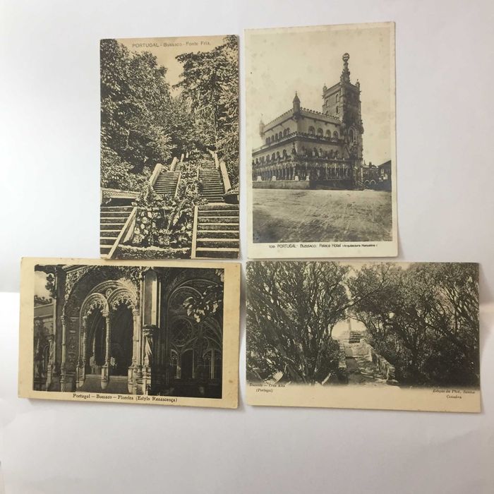 Lote 4 postais antigos do BUSSACO