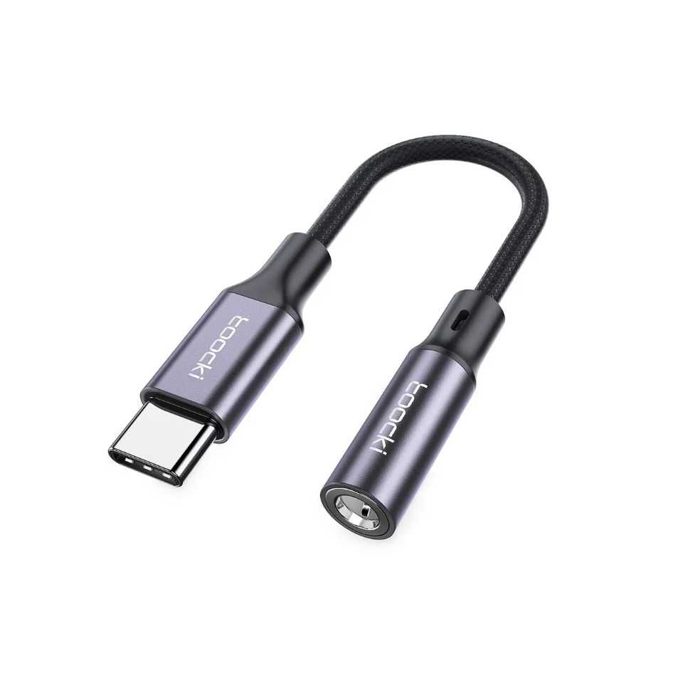 Adapter Audio Toocki USB-C - Mini Jack 3.5mm Przejściówka do Słuchawek