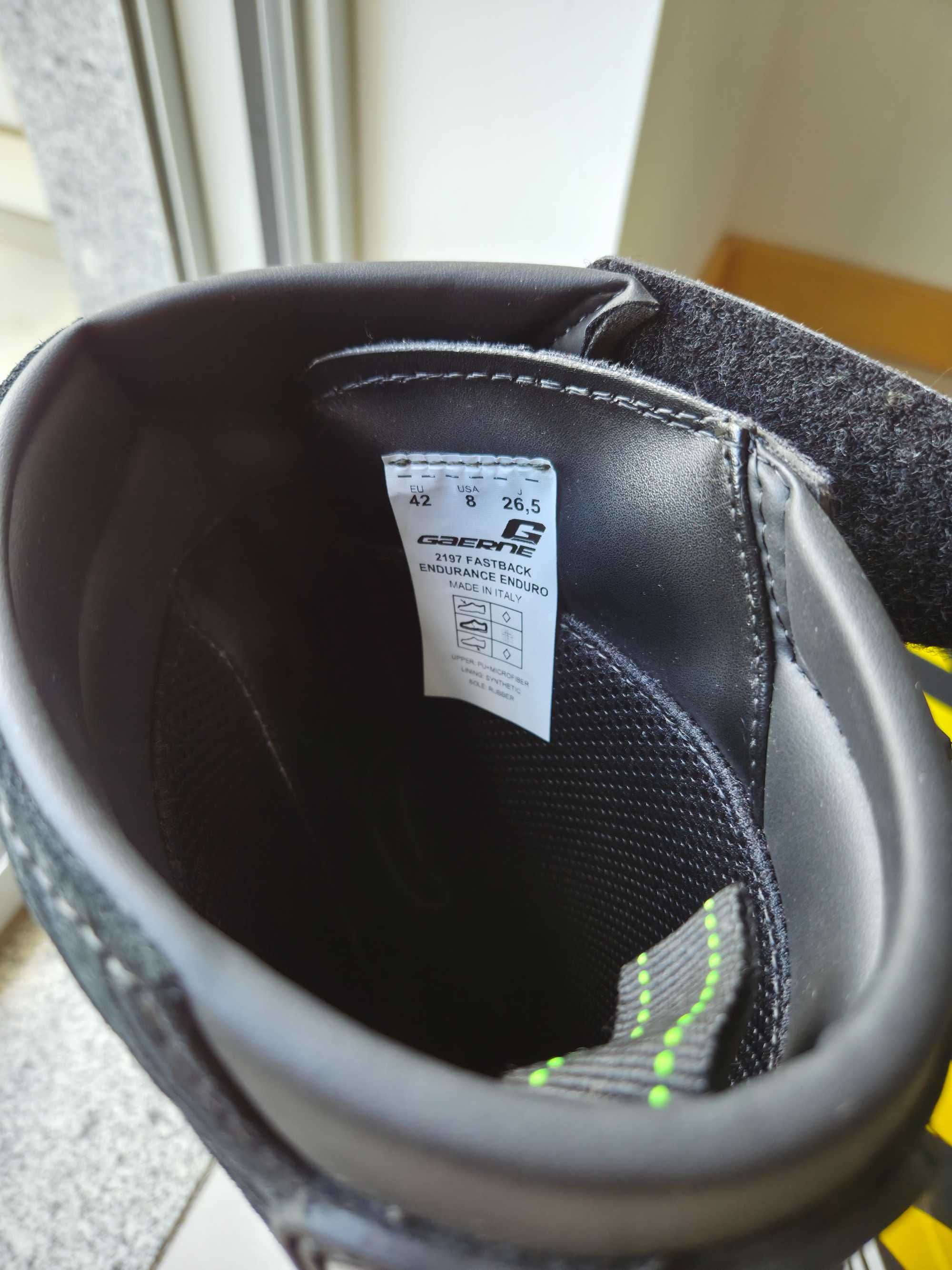 Botas GAERNE MX FASTBACK Enduro 42 Novas
