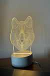 Nowa lampka led 3D - husky / wilk
