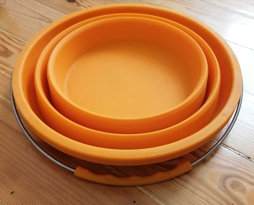 Balde de silicone dobrável - poupa espaço