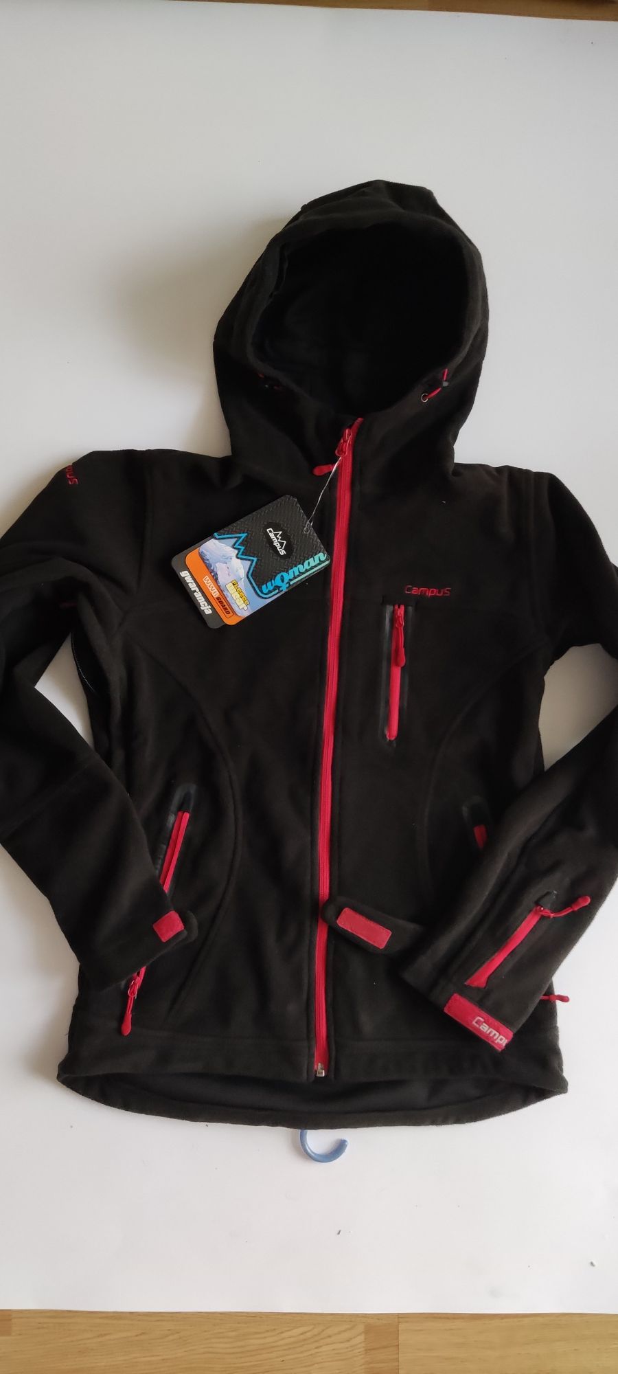 R. S nowa damska bluzka Softshell kurtka polarowa z skipass kaptur Bla