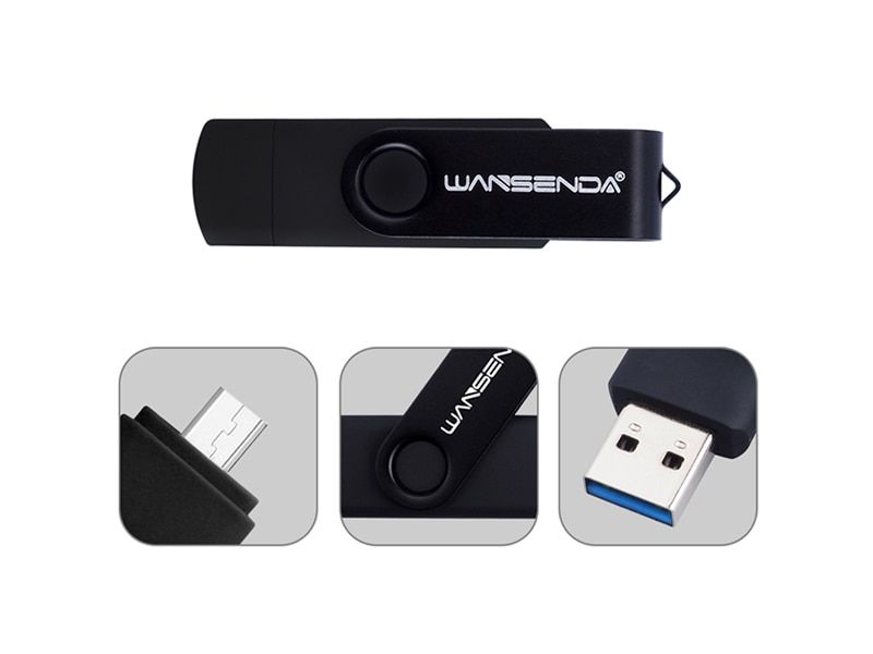 USB flash 3.0 32GB Wansenda (Micro USB OTG для ПК и смартфонов)