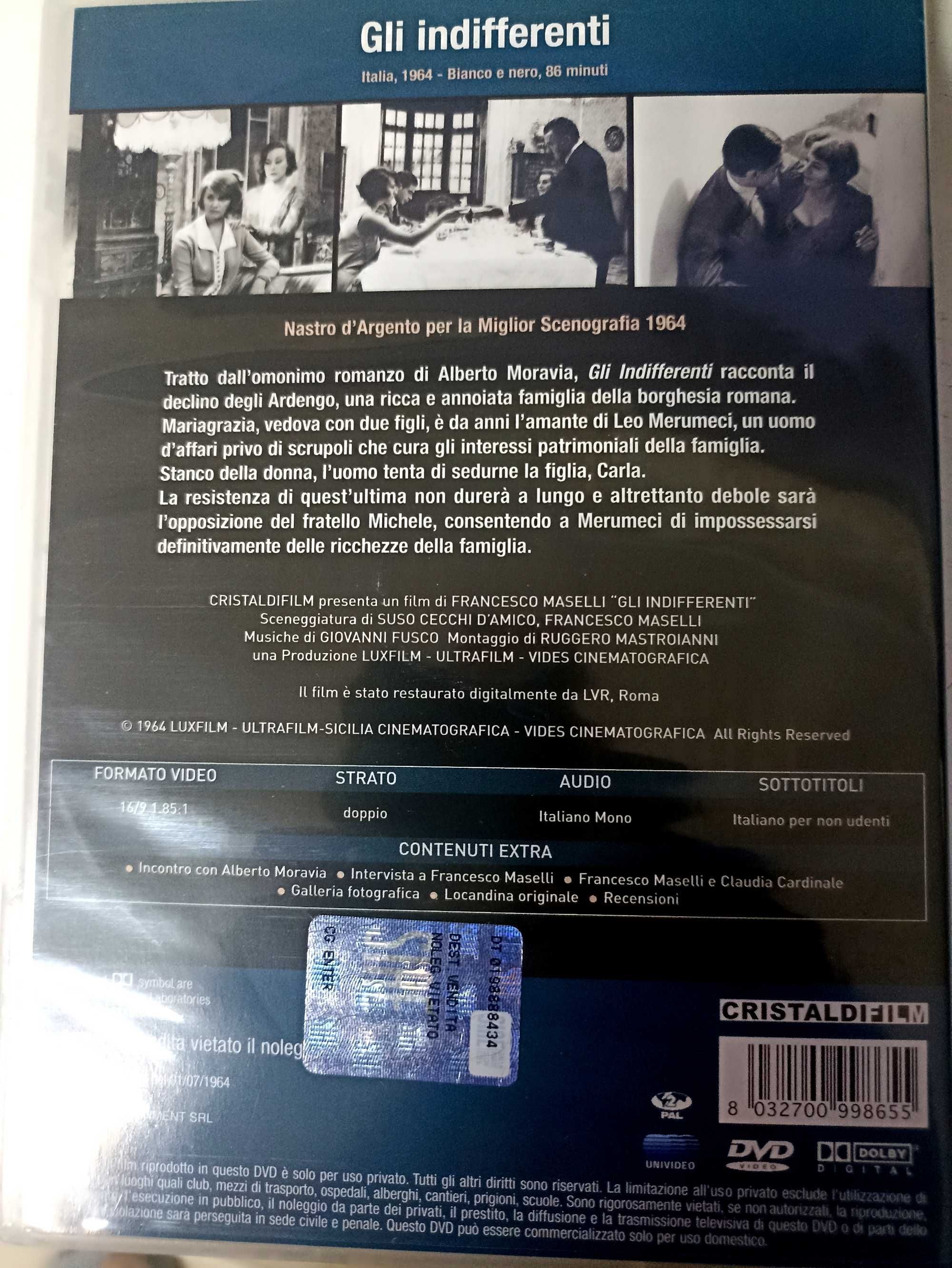 Cinema Autor Cláudia Cardinale DVD Os Indiferentes 1964