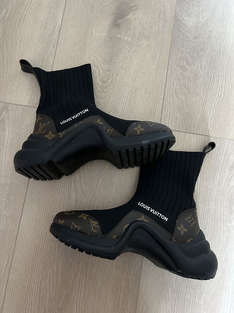 Buty Louis Vuitton Archlight skarpetki black czarne