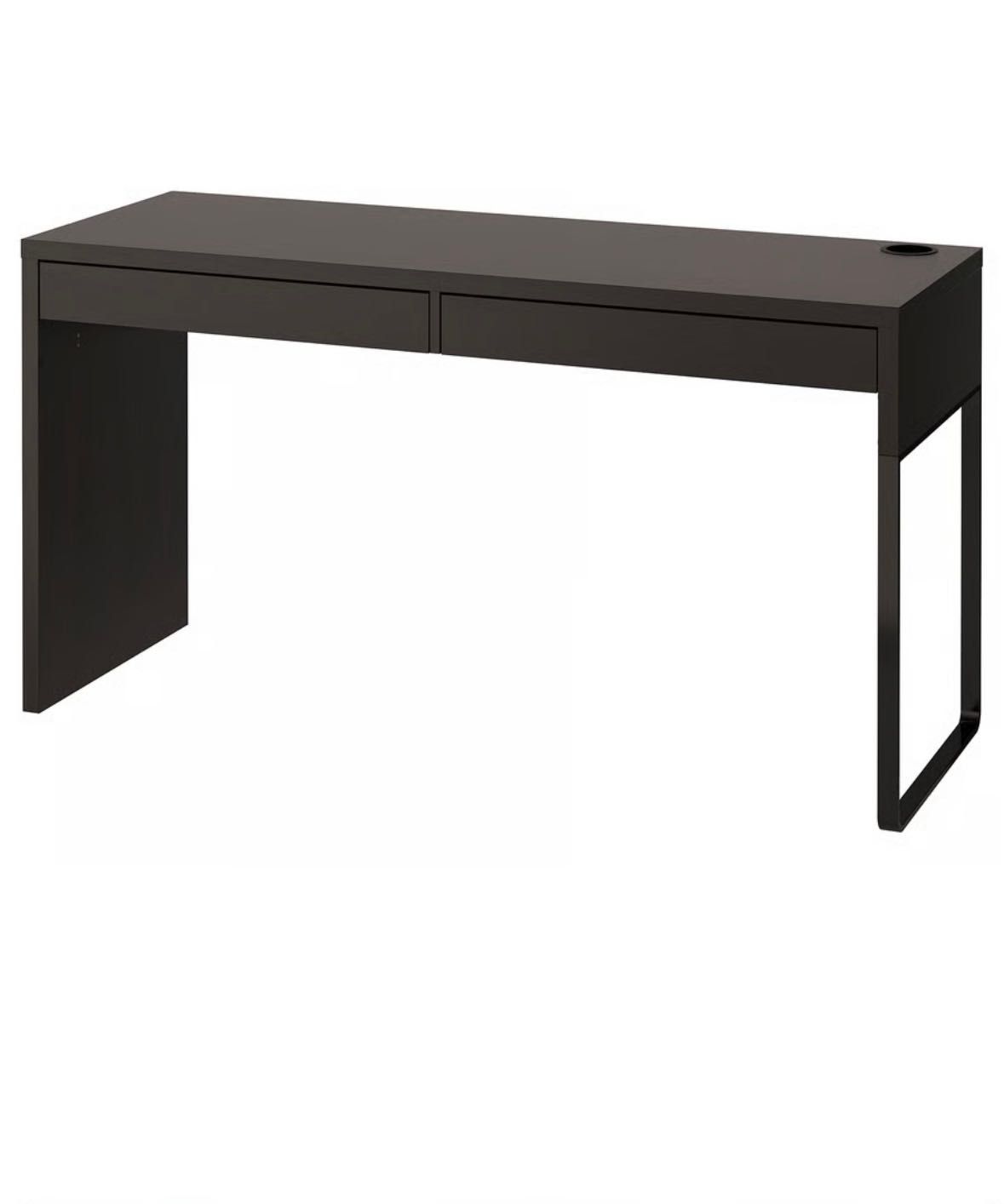 Biurko Ikea micke czarnobrązowe