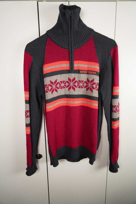 Kari Traa wełniana damska bluza trekkingowa górska sweter golf L w4