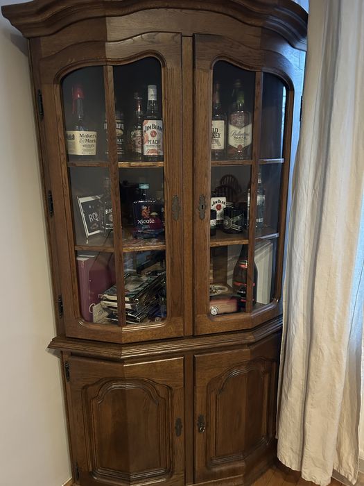 Zestaw starych mebli debowych do salonu