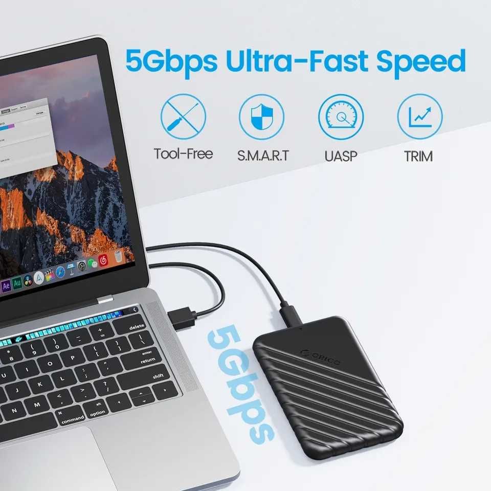 Зовнішня кишеня Orico USB 3.0 для жорстких та ссд дисків 2.5" HDD/SSD