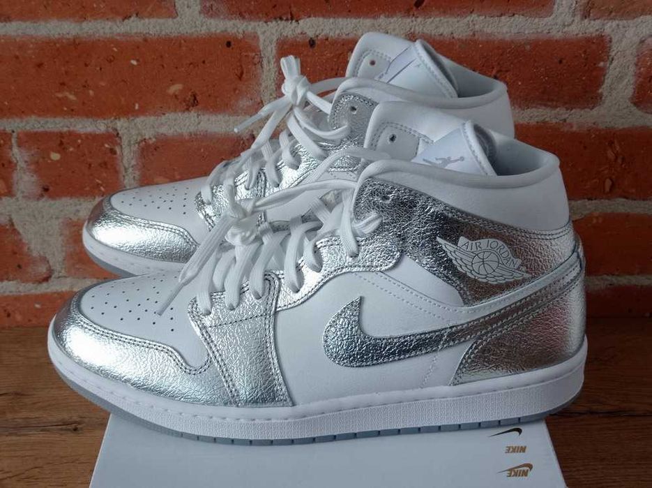 Buty Nike Air Jordan 1 Mid SE Crinkled Crome Eur 44,5 koszykówka