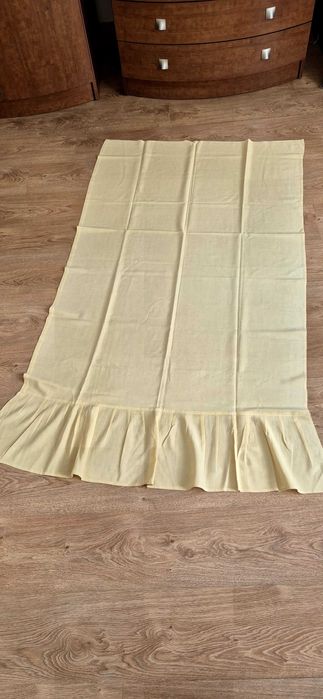 Zasłonki vintage w słonecznym kolorze + materiał na poduszki