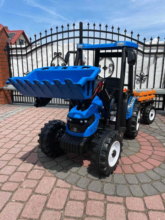 NOWA Koparka na akumulator DUŻY Traktor z przyczepą dla dzieci 400W