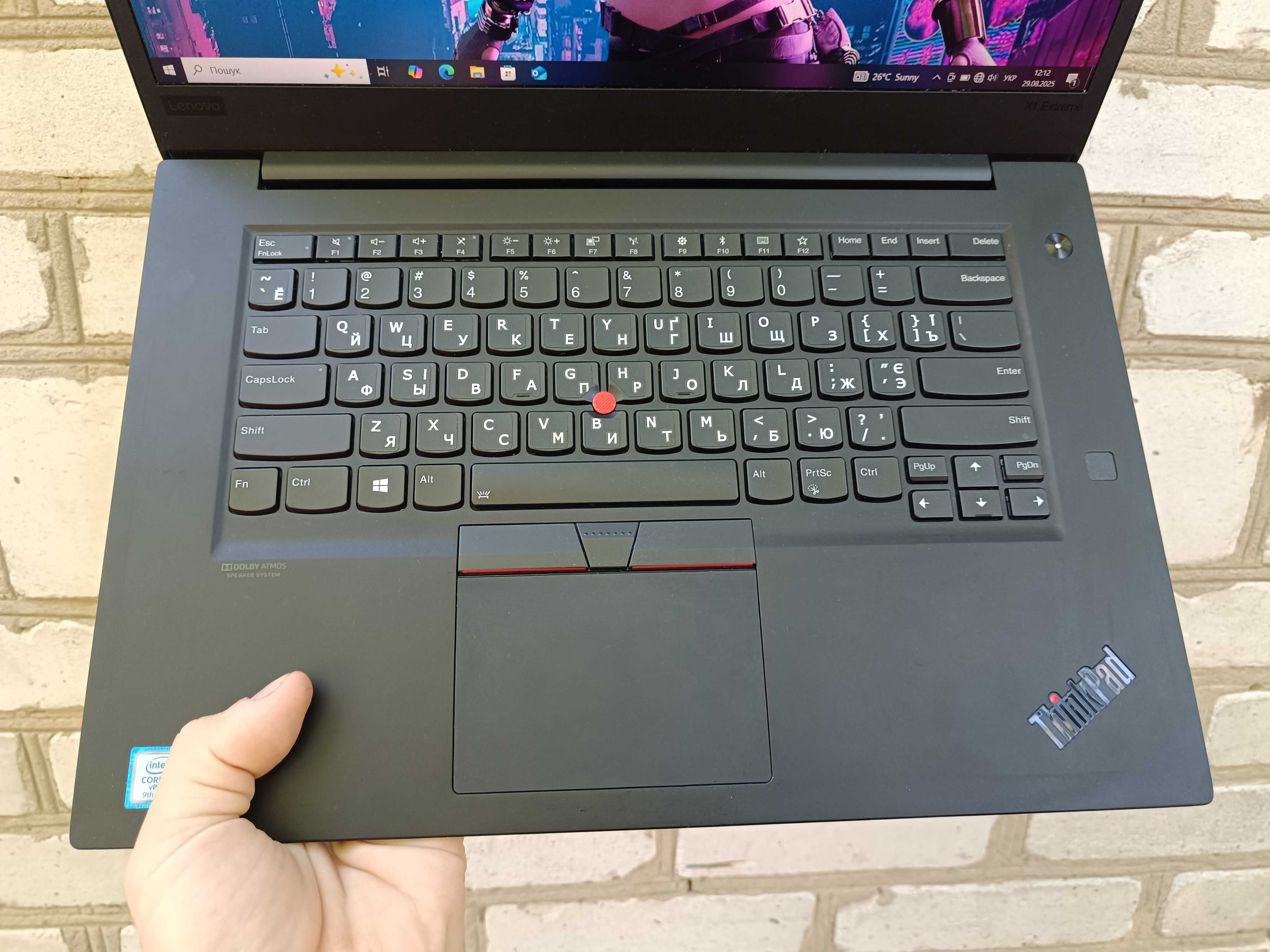 з Face ID 1.7кг Ігровий ноутбук Lenovo X1 i7 9850H/32/512/GTX 1650 4GB
