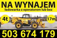 Wynajem ładowarka teleskopowa JCB Manitou Merlo manitka zwyżka