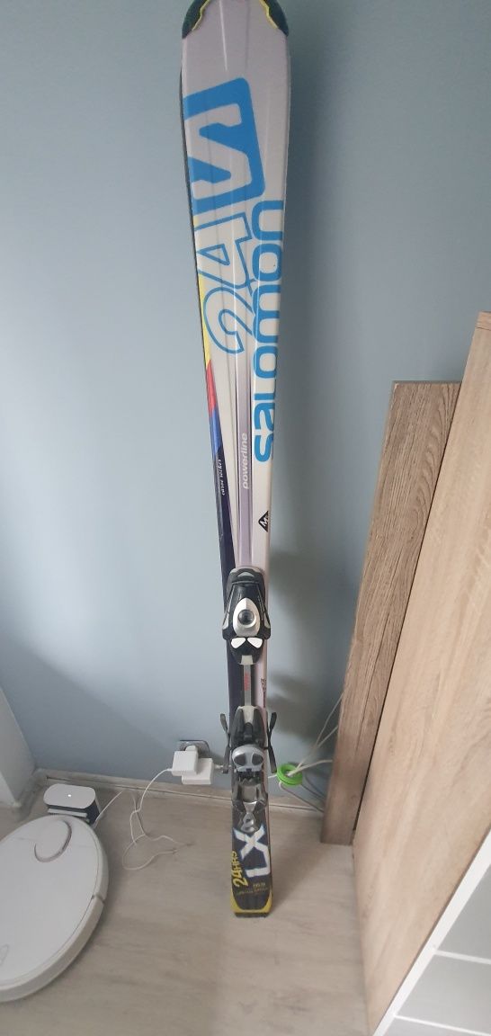 narty SALOMON 24hrs LX blue, POWERLINE MAGNESIUM carve + Salomon L7 11