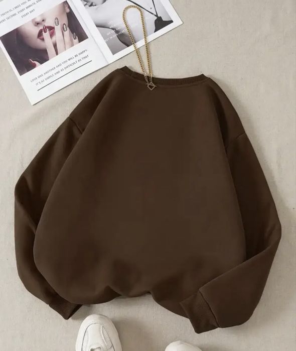 Женский свитшот шоколадного цвета