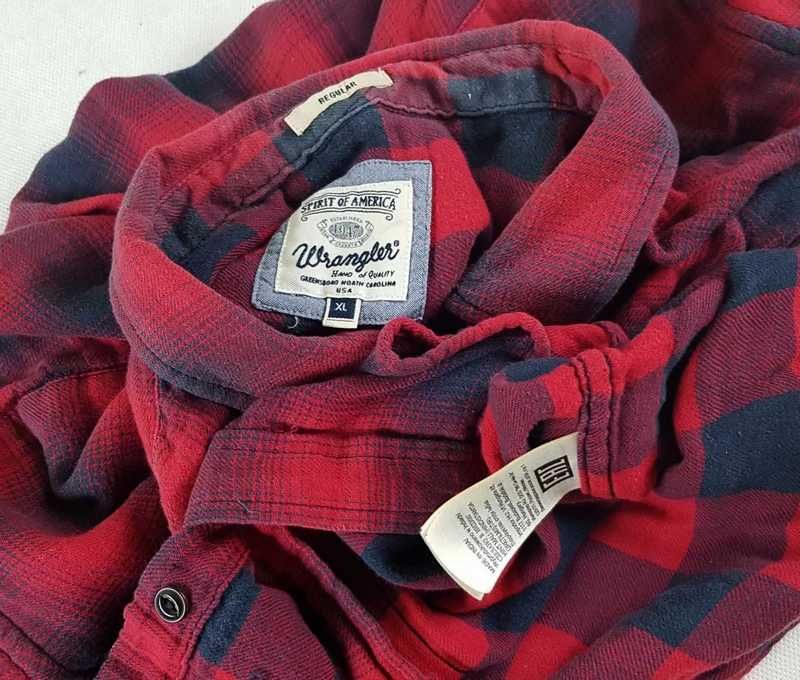 Męska koszula Wrangler Regular czerwona kratka - XL