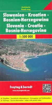 Słowenia, Chorwacja, Bośnia i Hercegowina. Mapa 1:500 000 (Nowa)