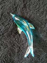 Delfin szklany niebieski ozdoba