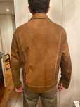 Blusao de cabedal camel Massimo Dutti