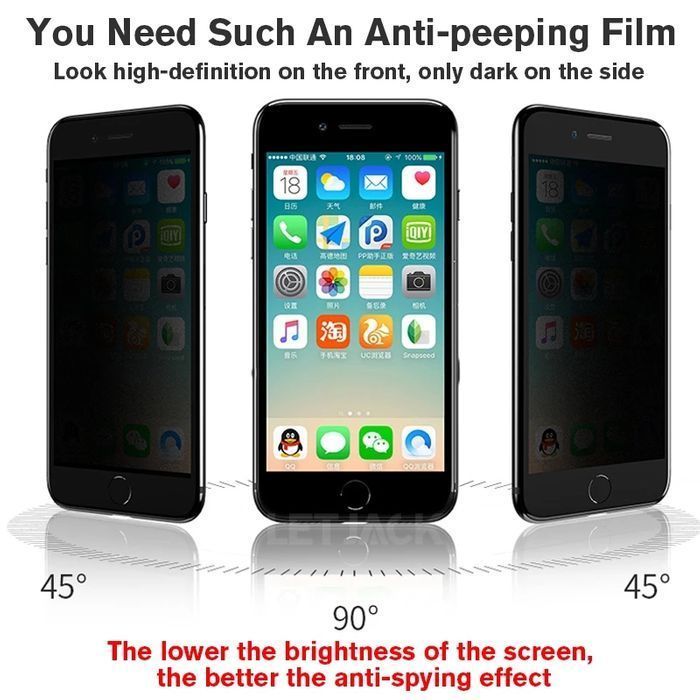 Pelicula Vidro Temperado Privacidade P/ iPhone 11 / 12 / XR / 7 / 8