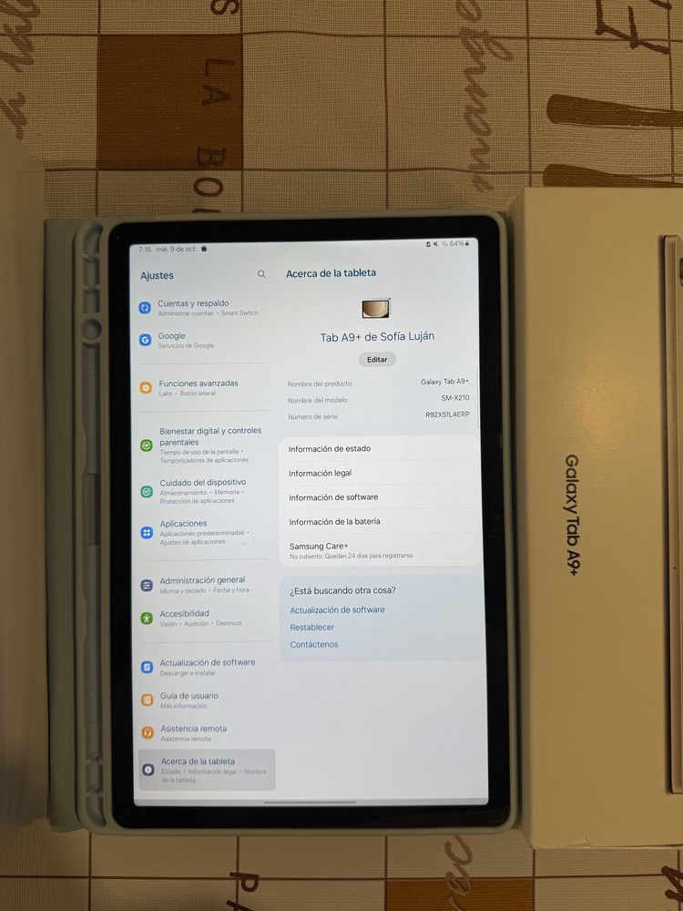 Samsung Tab A9+ 4GB com garantia