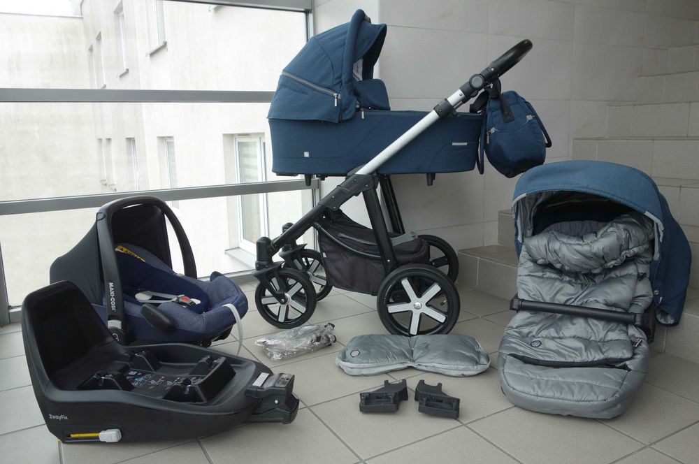 wózek 3w1 / 4w1  Baby Design Husky z fotelikiem Maxi Cosi i bazą