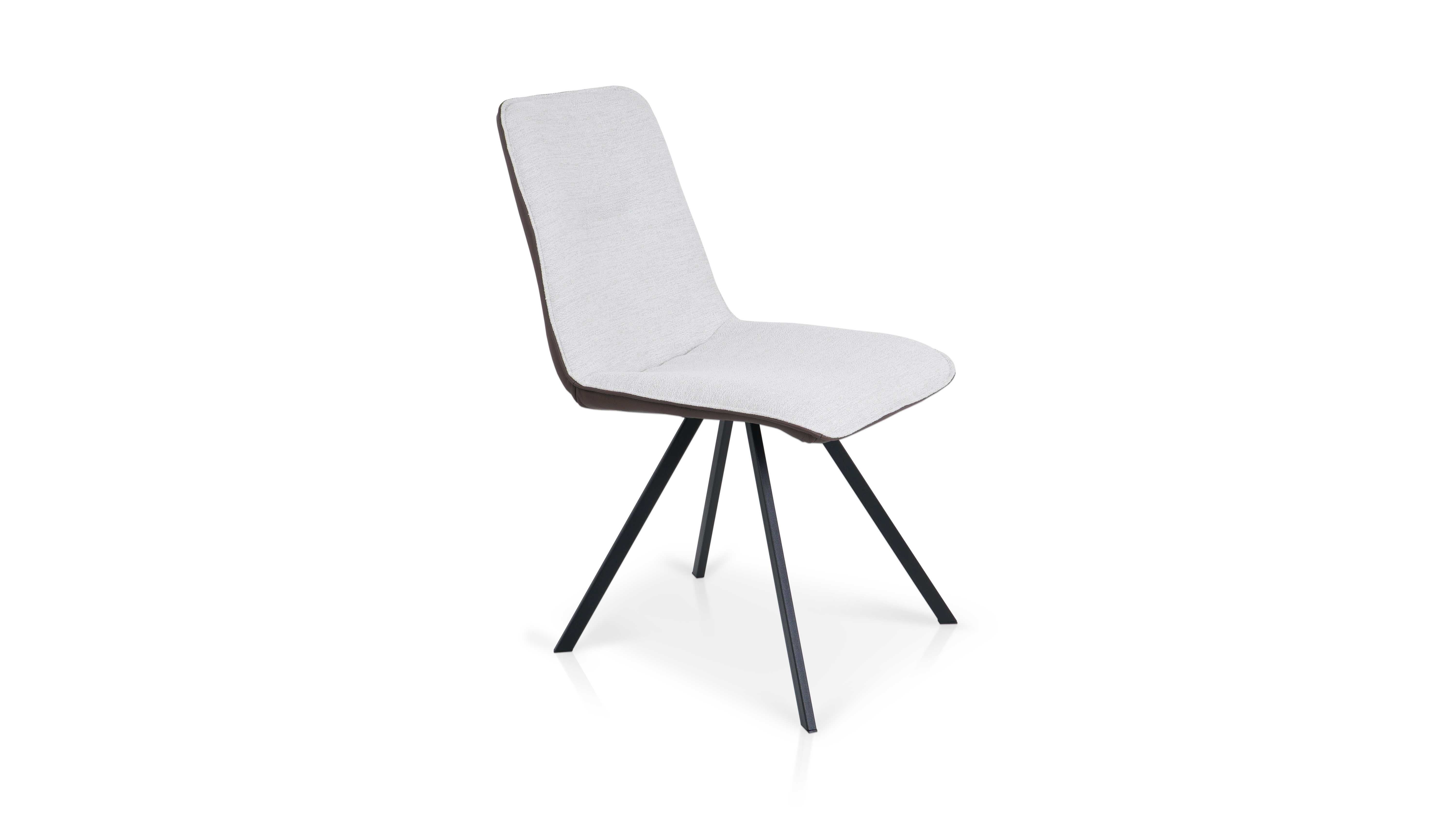 Krzesło Drop w połączeniu materiału Amaral 56 i skóry Toledo Espresso
