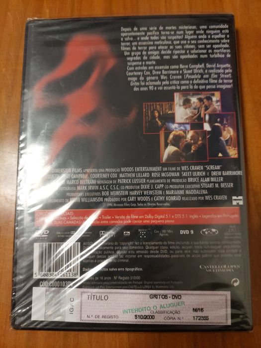 Dvd - Filme Gritos Novo Selado