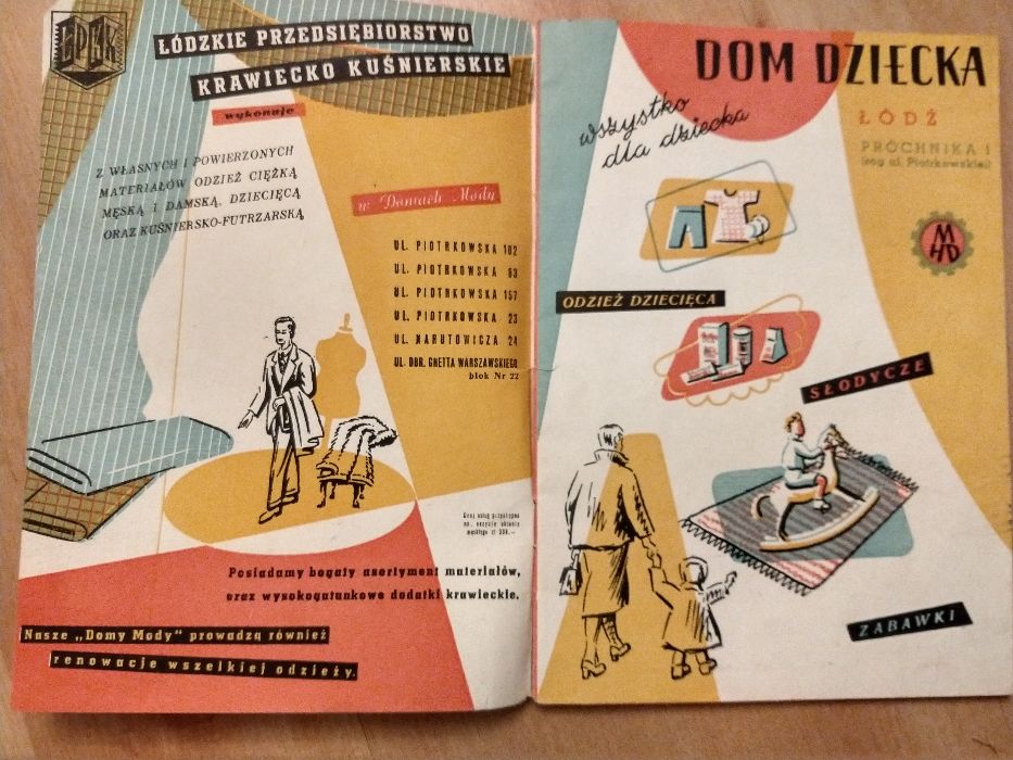 Czar walca program teatralny z reklamami firm i sklepów z lat 50