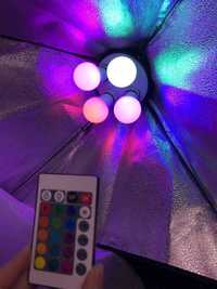 RGB Лампочка різнокольорова 9w на пульті