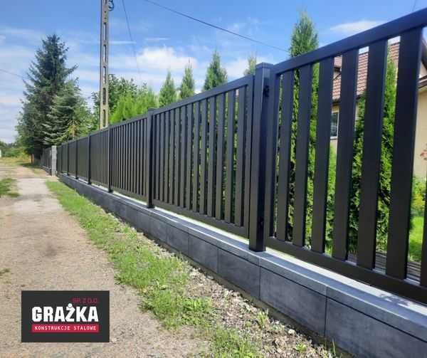 Brama przesuw. pion profil 80x20(4m x1,5 m) ocynk  PRODUCENT
