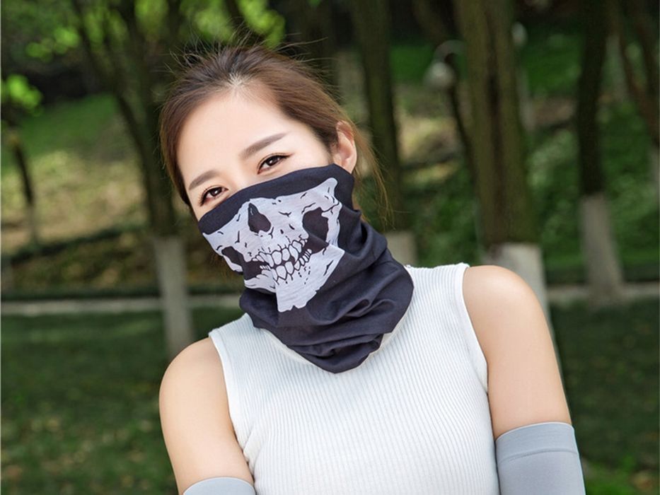 Komin czaszka bandana szalik osłona twarz rower motor szyję maska