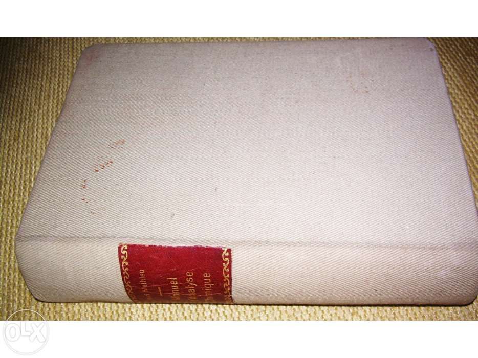 Manuel d´Analyse Chimique Qualitative et Quantitative (1934)