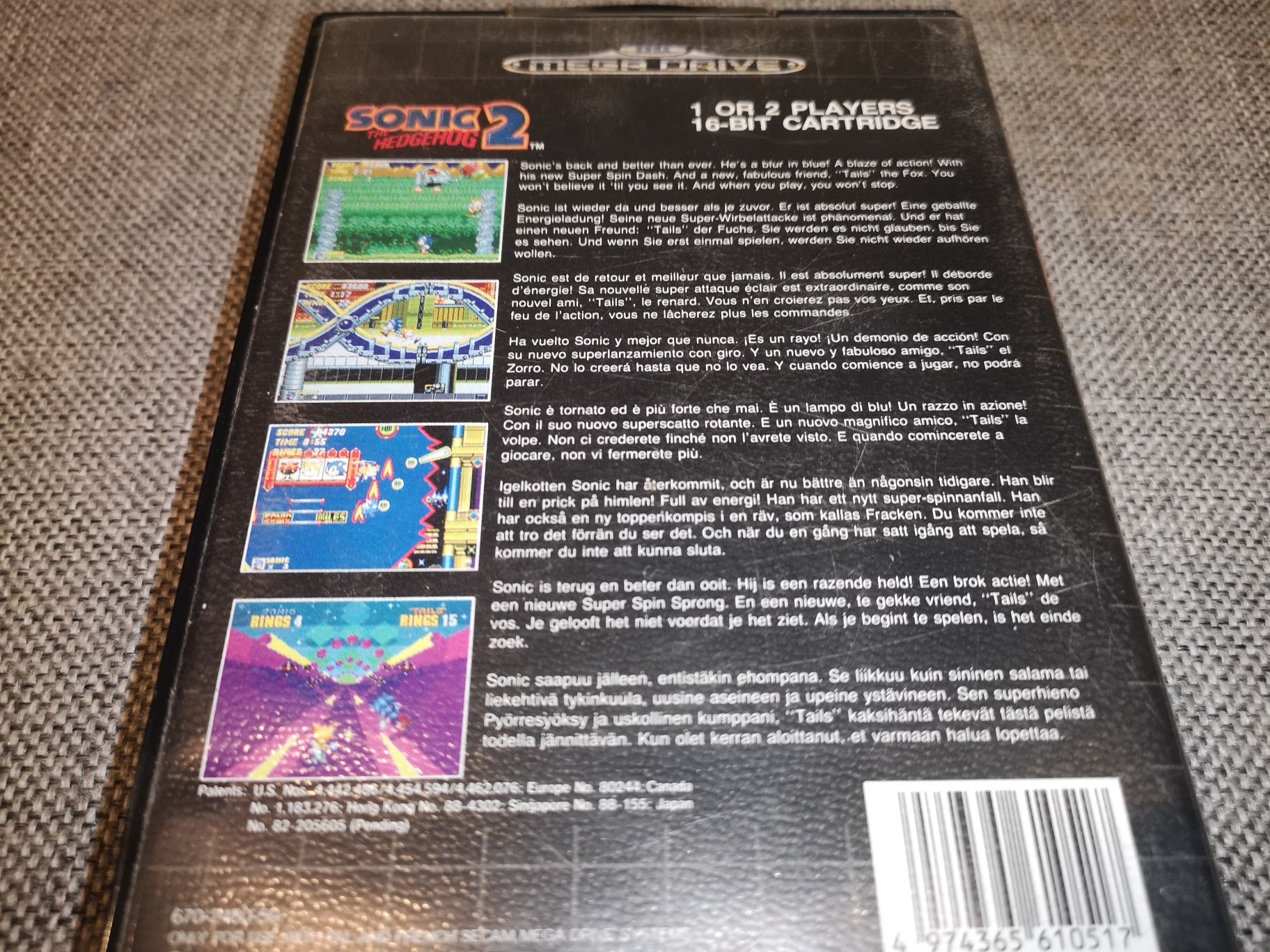 Sonic 2 SEGA MEGA DRIVE gra (oryginał testowany) sklep Ursus
