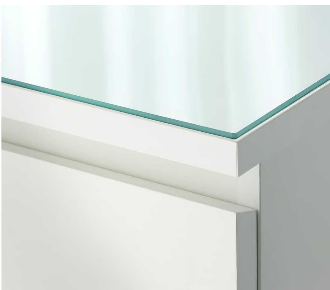 Duas cómodas MALM IKEA + Vidro