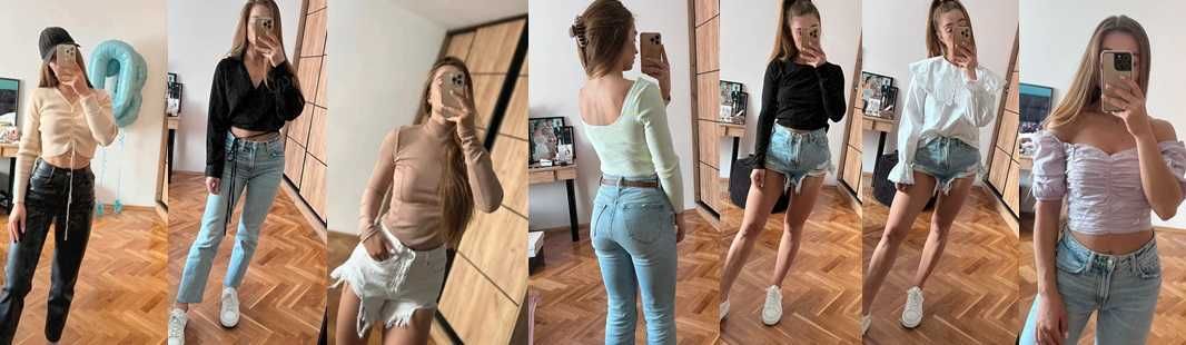 Paka ubrań górna część odzieży 14!sztuk asos zara stradivarius