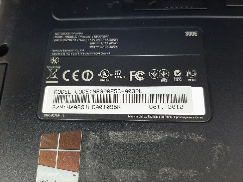 Laptop Samsung NP300E5C 15,6''