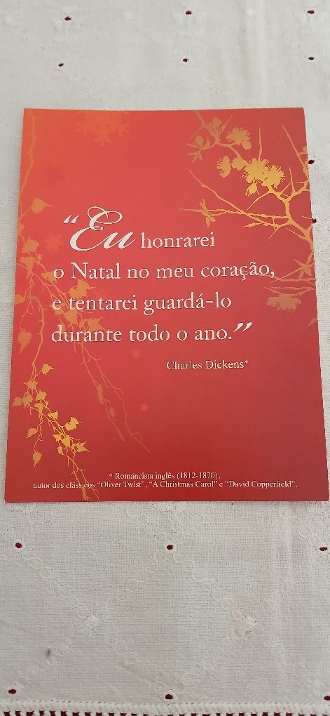Postal com poema de Natal, novo