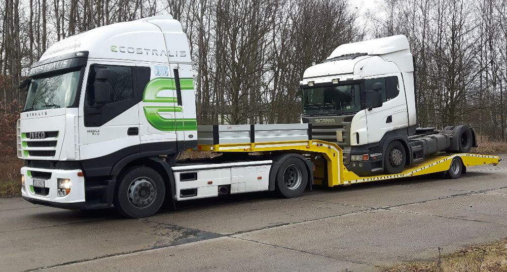 Niskopodwozie Naczepa Wynajem Lawety Transport Ciągników Siodłowych