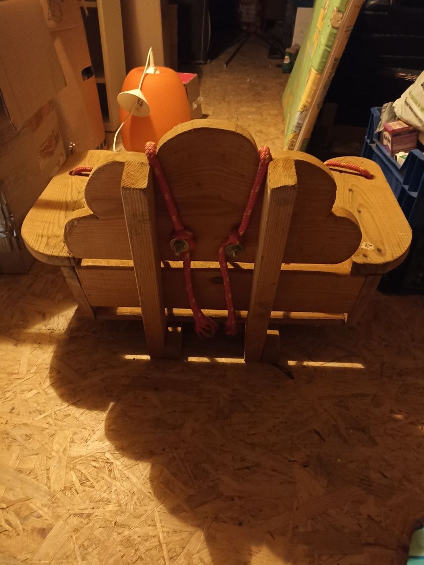 Huśtawka, siedzisko drewniana