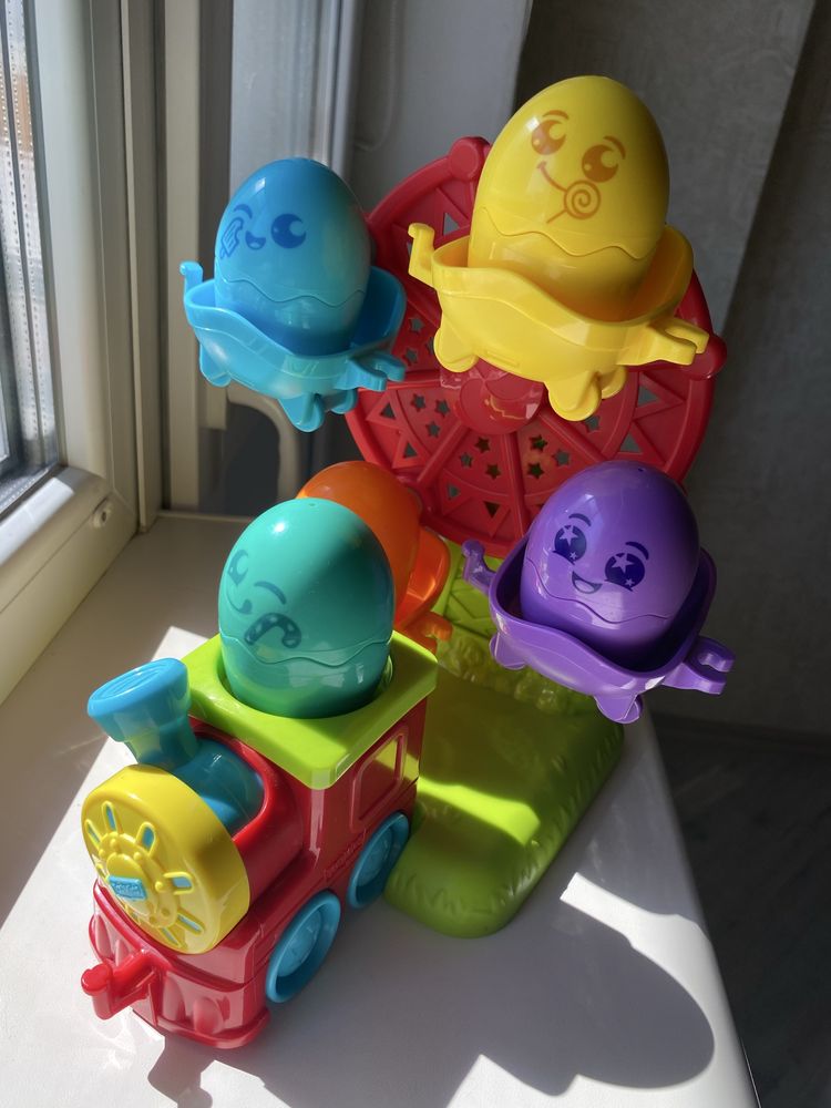 Розвиваюча іграшка Toomies Томіс Поїзд, різнокольорові яйця сортер