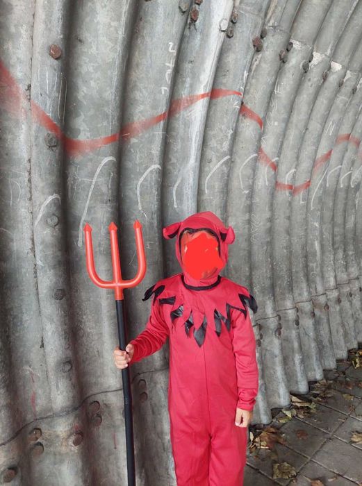 Halloween fato de diabinho 5-6 anos